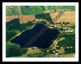 Aerial image of [5712] Blackman Lake in LaGrange, MI with Black Metal frame