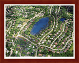 Aerial image of [5713] Bloomfield Lake in Oakland, MI with Cherry Wood frame