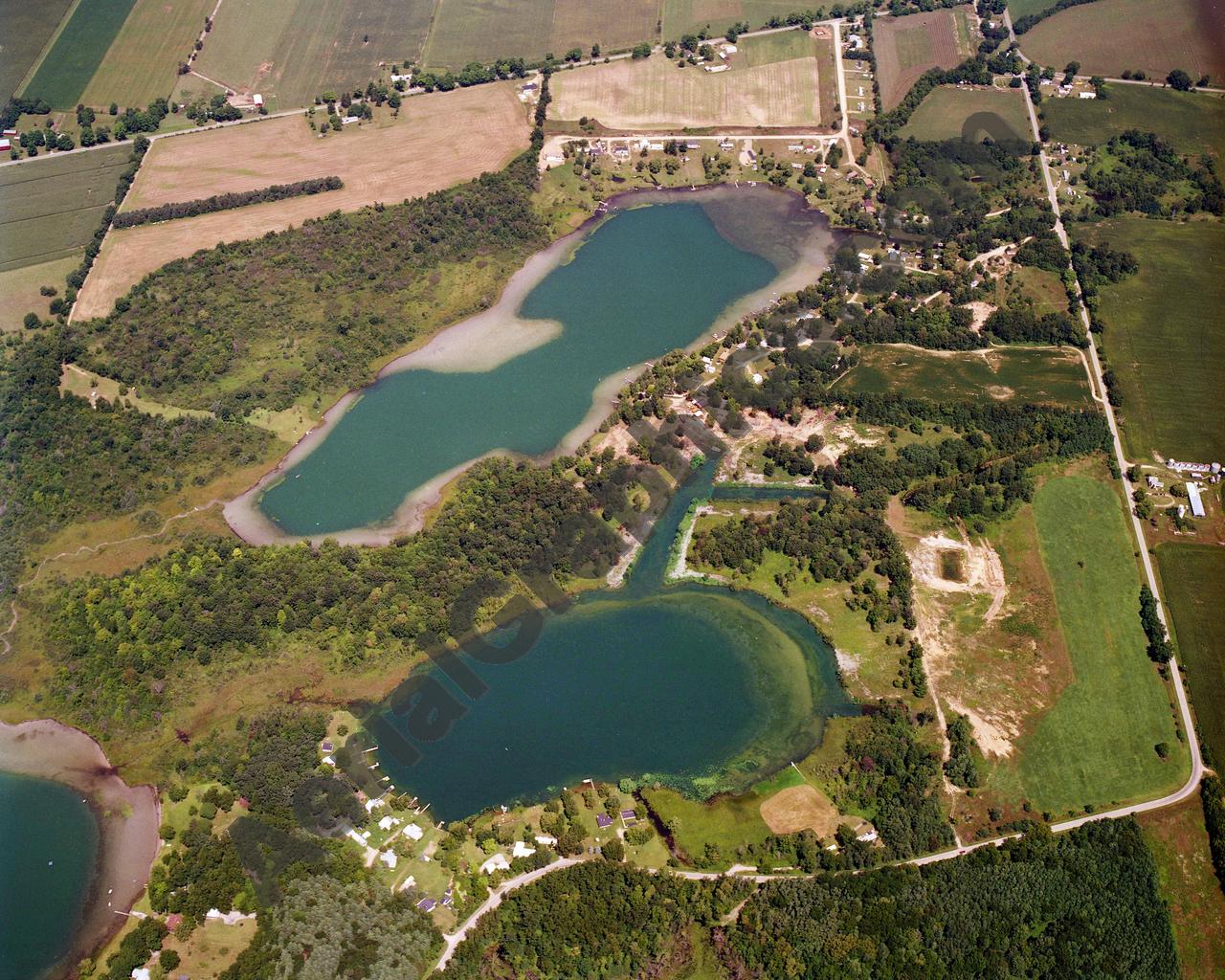 Aerial image of [5714] Blossom Lake & Dane Lake in Branch, Mi with No frame