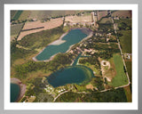 Aerial image of [5714] Blossom Lake & Dane Lake in Branch, Mi with Silver Metal frame