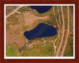 Aerial image of [5716] Blue Gill Lake in Crawford, Mi with Cherry Wood frame