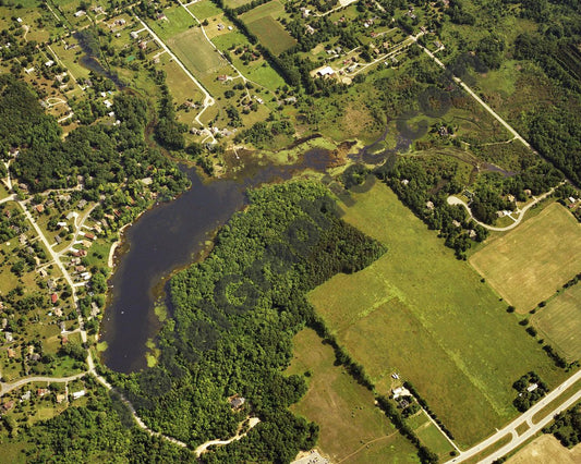 Aerial image of [5723] Bullard Lake in Livingston, MI with No frame