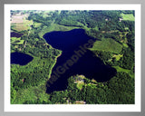 Aerial image of [5727] Campbell Lake in Oceana, MI with Silver Metal frame