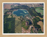 Aerial image of [5730] Cedar Lake in LaGrange, MI with Natural Wood frame