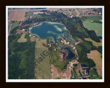 Aerial image of [5730] Cedar Lake in LaGrange, MI with Black Wood frame