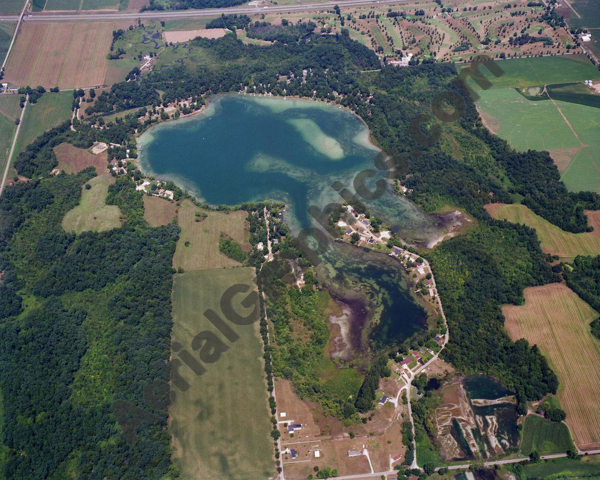 Aerial image of [5730] Cedar Lake in LaGrange, MI with No frame