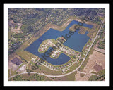 Aerial image of [5733] Clear Spring Lake in Macomb, MI with Black Metal frame