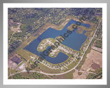 Aerial image of [5733] Clear Spring Lake in Macomb, MI with Silver Metal frame