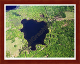 Aerial image of [5734] Clear Lake in Clare, MI with Cherry Wood frame