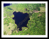 Aerial image of [5734] Clear Lake in Clare, MI with Black Metal frame