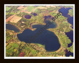 Aerial image of [5735] Corey Lake in St Joseph, MI with Black Wood frame