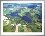 Aerial image of [5736] Clifford Lake in Montcalm, MI with Silver Metal frame