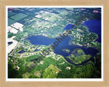 Aerial image of [5737] Coon Lake in Livingston, MI with Natural Wood frame