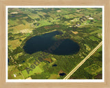 Aerial image of [5738] Lake Cora in Van Buren, MI with Natural Wood frame