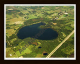 Aerial image of [5738] Lake Cora in Van Buren, MI with Black Wood frame