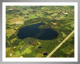 Aerial image of [5738] Lake Cora in Van Buren, MI with Silver Metal frame