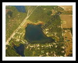 Aerial image of [5739] Crocker Lake in Muskegon, MI with Black Metal frame