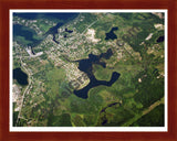 Aerial image of [5740] Crooked Lake in Genesee, MI with Cherry Wood frame