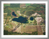 Aerial image of [5741] Crooked Lake in Montcalm, MI with Silver Metal frame