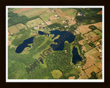 Aerial image of [5744] Cub Lake in Hillsdale, MI with Black Wood frame