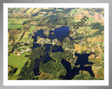 Aerial image of [5746] Cummings Lake (East) in Shiawassee, MI with Silver Metal frame