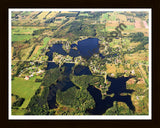 Aerial image of [5746] Cummings Lake (East) in Shiawassee, MI with Black Wood frame