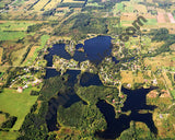 Aerial image of [5746] Cummings Lake (East) in Shiawassee, MI with Canvas Wrap frame