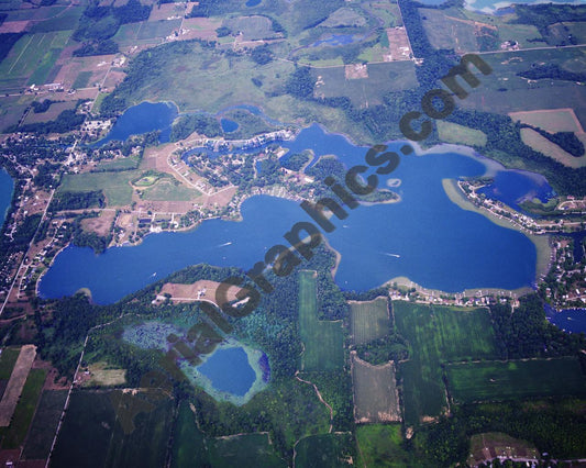 Aerial image of [5747] Dallas Lake in LaGrange, IN with No frame