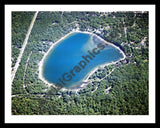 Aerial image of [5748] Devereaux Lake in Cheboygan, MI with Black Metal frame