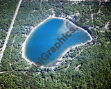 Aerial image of [5748] Devereaux Lake in Cheboygan, MI with Canvas Wrap frame