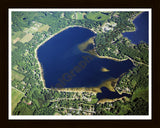 Aerial image of [5749] Dewey Lake in Cass, MI with Black Wood frame