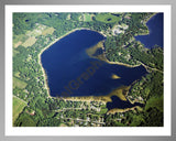 Aerial image of [5749] Dewey Lake in Cass, MI with Silver Metal frame