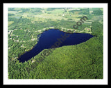 Aerial image of [5750] Diamond Lake in Osceola, MI with Black Metal frame