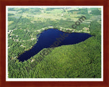 Aerial image of [5750] Diamond Lake in Osceola, MI with Cherry Wood frame