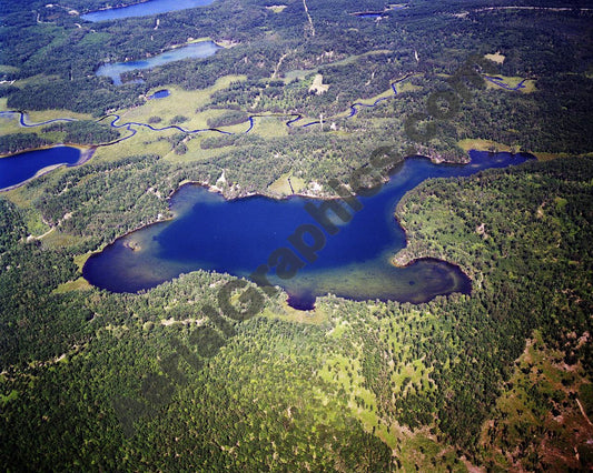 Aerial image of [5752] Drum Lake in Presque Isle, MI with No frame