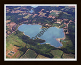 Aerial image of [5754] Dumont Lake in Allegan, MI with Black Wood frame