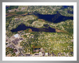 Aerial image of [5755] Eagle Lake in Oakland, MI with Silver Metal frame