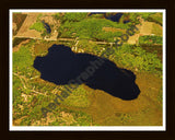 Aerial image of [5756] East Lake in Kalkaska, MI with Black Wood frame