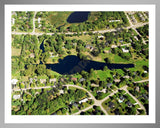 Aerial image of [5759] Echo Lake in Kent, MI with Silver Metal frame