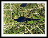 Aerial image of [5759] Echo Lake in Kent, MI with Black Metal frame