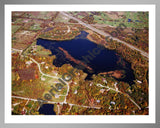 Aerial image of [5761] Eliza Lake in Oakland, MI with Silver Metal frame