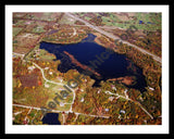 Aerial image of [5761] Eliza Lake in Oakland, MI with Black Metal frame