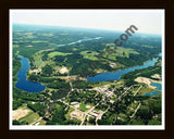 Aerial image of [5763] Ellsworth Lake in Antrim, MI with Black Wood frame