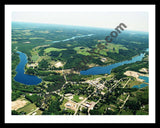 Aerial image of [5763] Ellsworth Lake in Antrim, MI with Black Metal frame