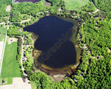 Aerial image of [5764] Englewright Lake in Newaygo, MI with Canvas Wrap frame