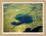 Aerial image of [5765] Ess Lake in Montmorency, MI with Natural Wood frame