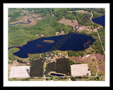 Aerial image of [5767] Fifth Lake in Montcalm, MI with Black Metal frame