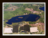 Aerial image of [5767] Fifth Lake in Montcalm, MI with Black Wood frame