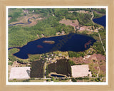 Aerial image of [5767] Fifth Lake in Montcalm, MI with Natural Wood frame