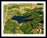 Aerial image of [5768] First Lake in Montcalm, MI with Black Metal frame